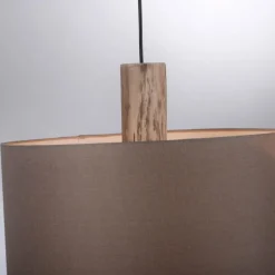 Suspension Leuchten-Direkt LINEN Écru, Noir, 2 lumières