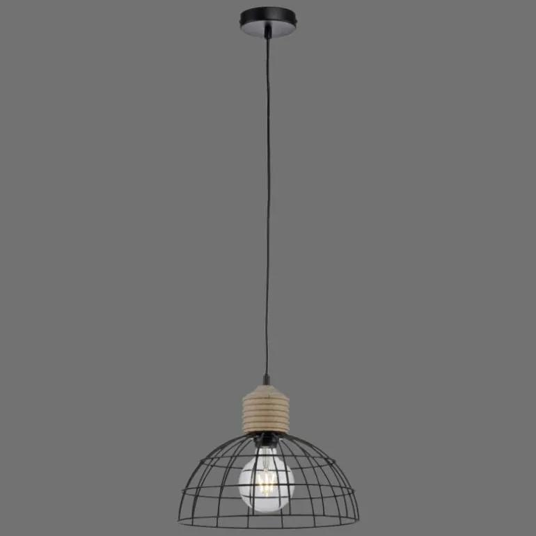 Suspension Leuchten-Direkt TARO Écru, Noir, 1 lumière