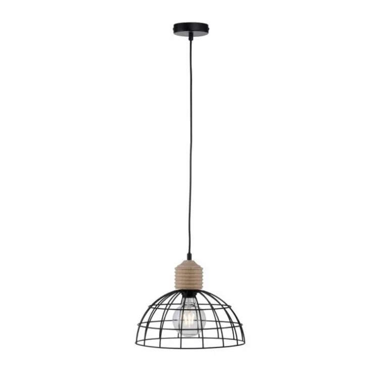 Suspension Leuchten-Direkt TARO Écru, Noir, 1 lumière