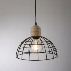 Suspension Leuchten-Direkt TARO Écru, Noir, 1 lumière