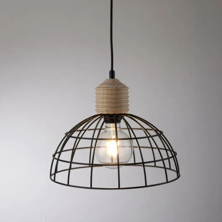 Suspension Leuchten-Direkt TARO Écru, Noir, 1 lumière