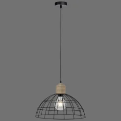 Suspension Leuchten-Direkt TARO Écru, Noir, 1 lumière