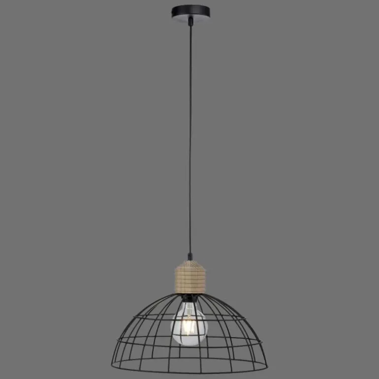 Suspension Leuchten-Direkt TARO Écru, Noir, 1 lumière