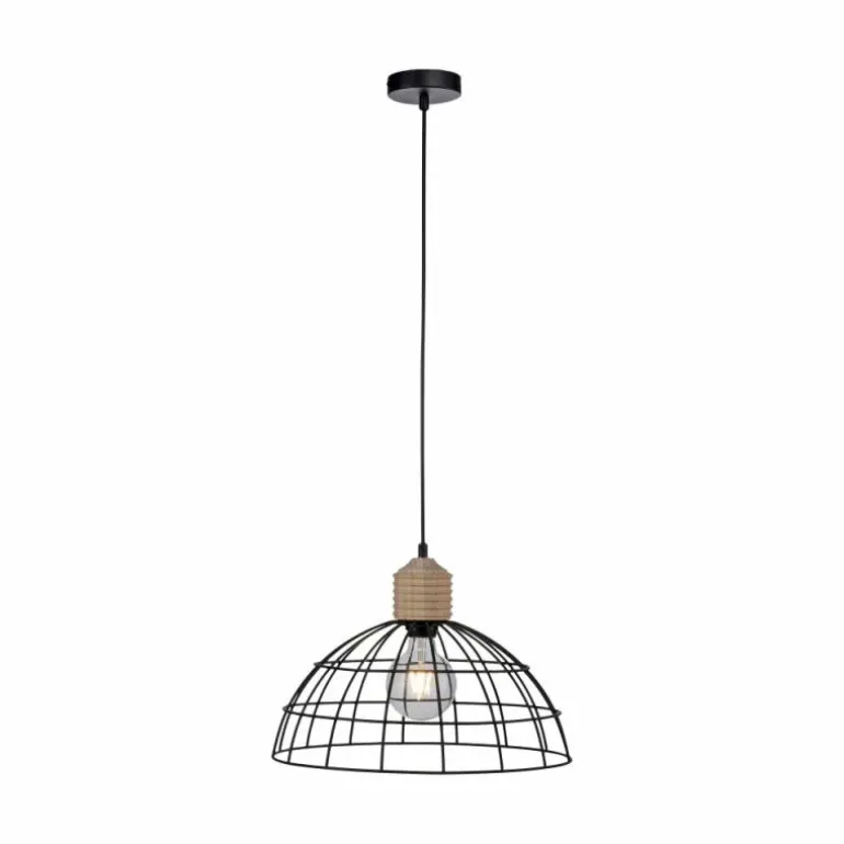 Suspension Leuchten-Direkt TARO Écru, Noir, 1 lumière