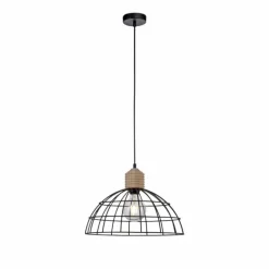 Suspension Leuchten-Direkt TARO Écru, Noir, 1 lumière
