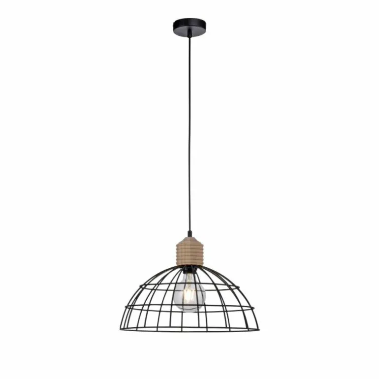 Suspension Leuchten-Direkt TARO Écru, Noir, 1 lumière