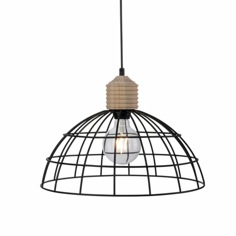 Suspension Leuchten-Direkt TARO Écru, Noir, 1 lumière