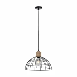 Suspension Leuchten-Direkt TARO Écru, Noir, 1 lumière