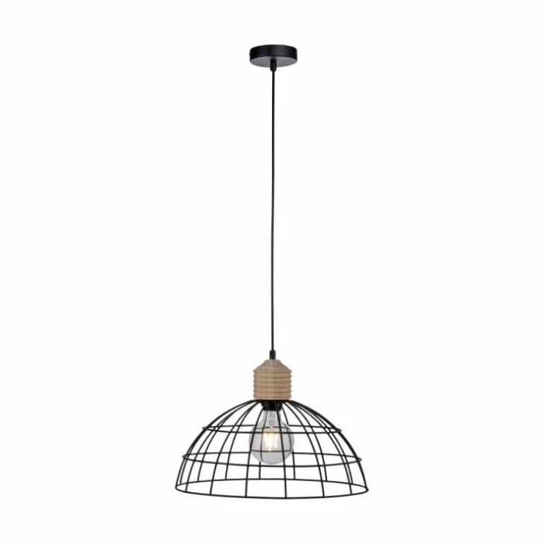 Suspension Leuchten-Direkt TARO Écru, Noir, 1 lumière