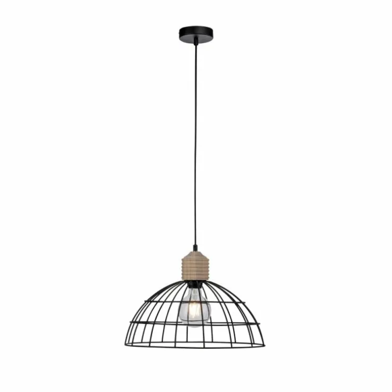 Suspension Leuchten-Direkt TARO Écru, Noir, 1 lumière