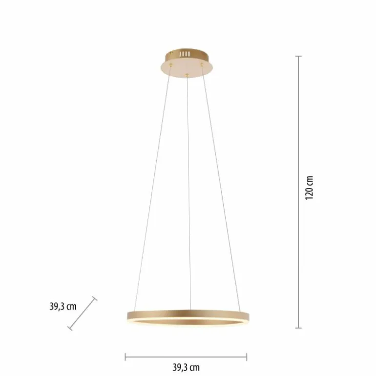 Suspension Leuchten-Direkt RITUS LED Laiton, 1 lumière