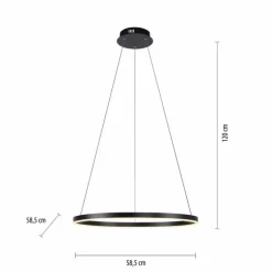 Suspension Leuchten-Direkt RITUS LED Noir, 1 lumière