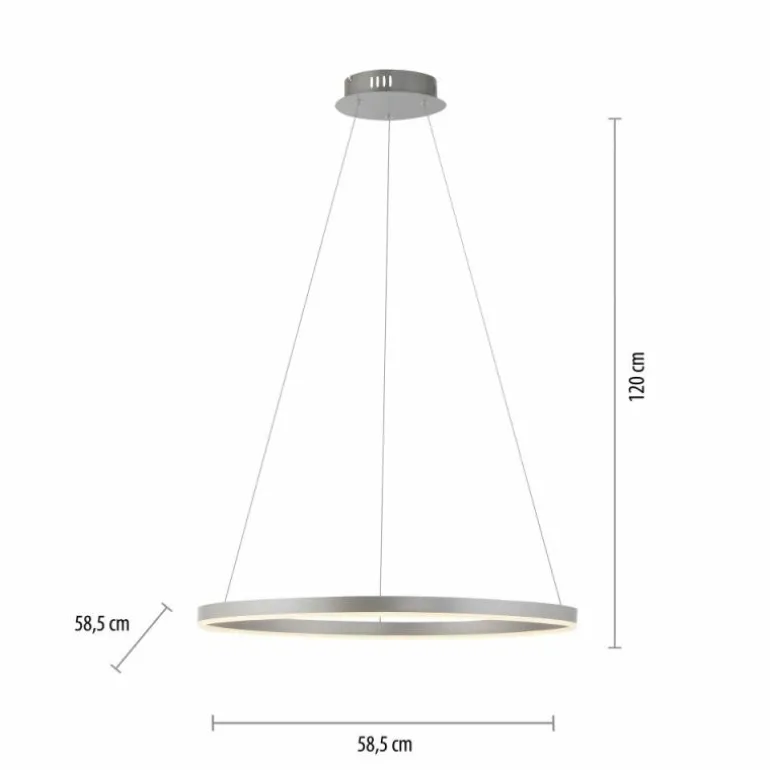 Suspension Leuchten-Direkt RITUS LED Aluminium, 1 lumière
