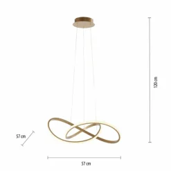Suspension Leuchten-Direkt MARIA LED Laiton, 1 lumière