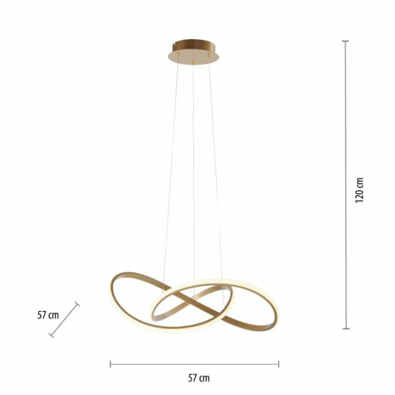 Suspension Leuchten-Direkt MARIA LED Laiton, 1 lumière