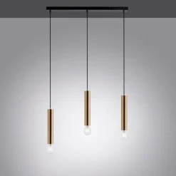Suspension Leuchten-Direkt BRUNA Noir, 3 lumières