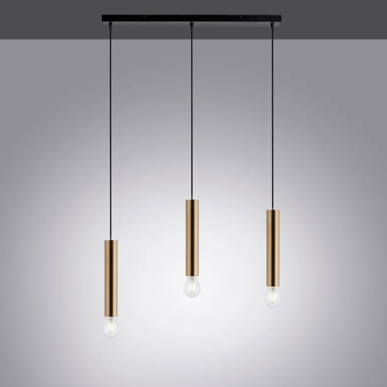 Suspension Leuchten-Direkt BRUNA Noir, 3 lumières