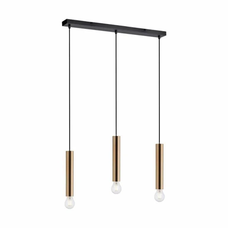 Suspension Leuchten-Direkt BRUNA Noir, 3 lumières