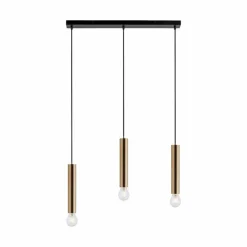Suspension Leuchten-Direkt BRUNA Noir, 3 lumières