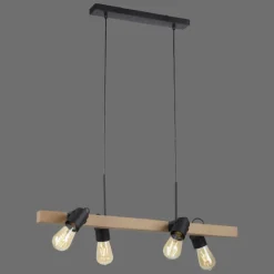 Suspension Leuchten-Direkt CANOP Écru, Noir, 4 lumières