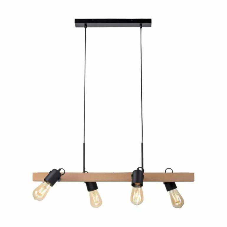 Suspension Leuchten-Direkt CANOP Écru, Noir, 4 lumières