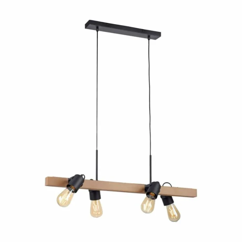 Suspension Leuchten-Direkt CANOP Écru, Noir, 4 lumières