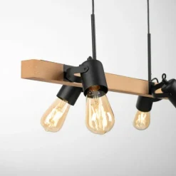 Suspension Leuchten-Direkt CANOP Écru, Noir, 4 lumières