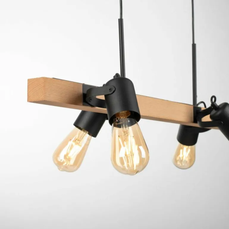 Suspension Leuchten-Direkt CANOP Écru, Noir, 4 lumières