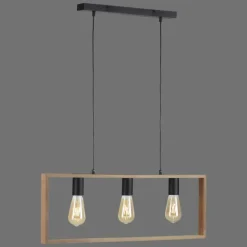 Suspension Leuchten-Direkt FRANKY Noir, 3 lumières