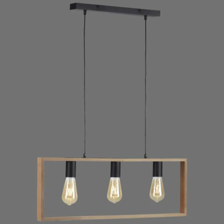 Suspension Leuchten-Direkt FRANKY Noir, 3 lumières