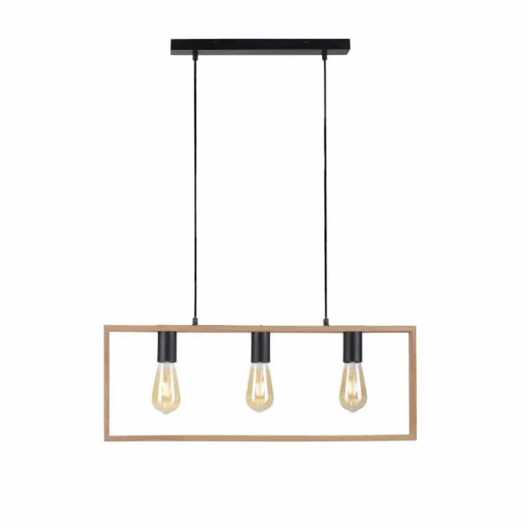 Suspension Leuchten-Direkt FRANKY Noir, 3 lumières