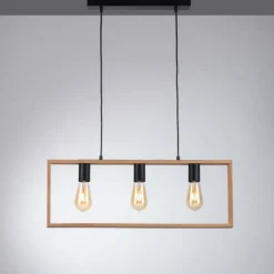 Suspension Leuchten-Direkt FRANKY Noir, 3 lumières