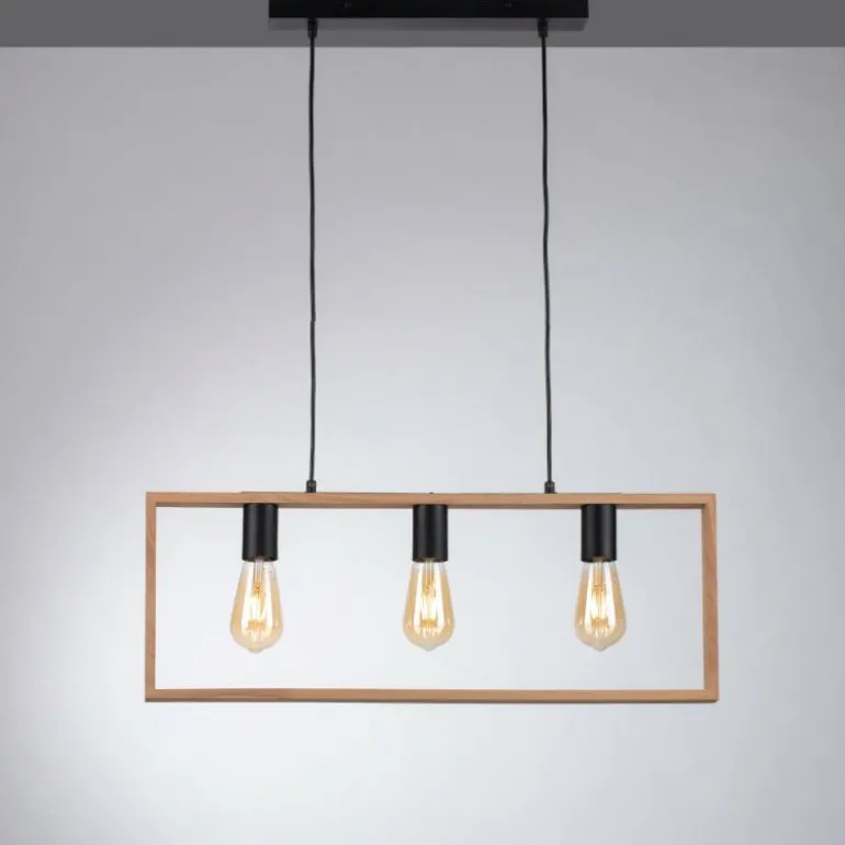 Suspension Leuchten-Direkt FRANKY Noir, 3 lumières