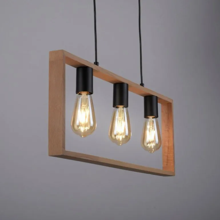 Suspension Leuchten-Direkt FRANKY Noir, 3 lumières