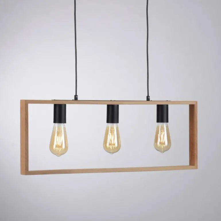 Suspension Leuchten-Direkt FRANKY Noir, 3 lumières