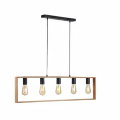 Suspension Leuchten-Direkt FRANKY Noir, 5 lumières