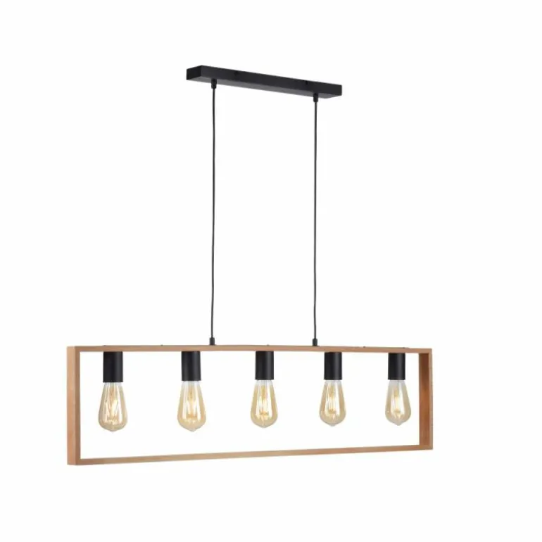 Suspension Leuchten-Direkt FRANKY Noir, 5 lumières