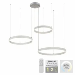 Suspension Leuchten-Direkt LILLUTI LED Argenté, 2 lumières, Télécommandes
