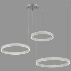 Suspension Leuchten-Direkt LILLUTI LED Argenté, 2 lumières, Télécommandes