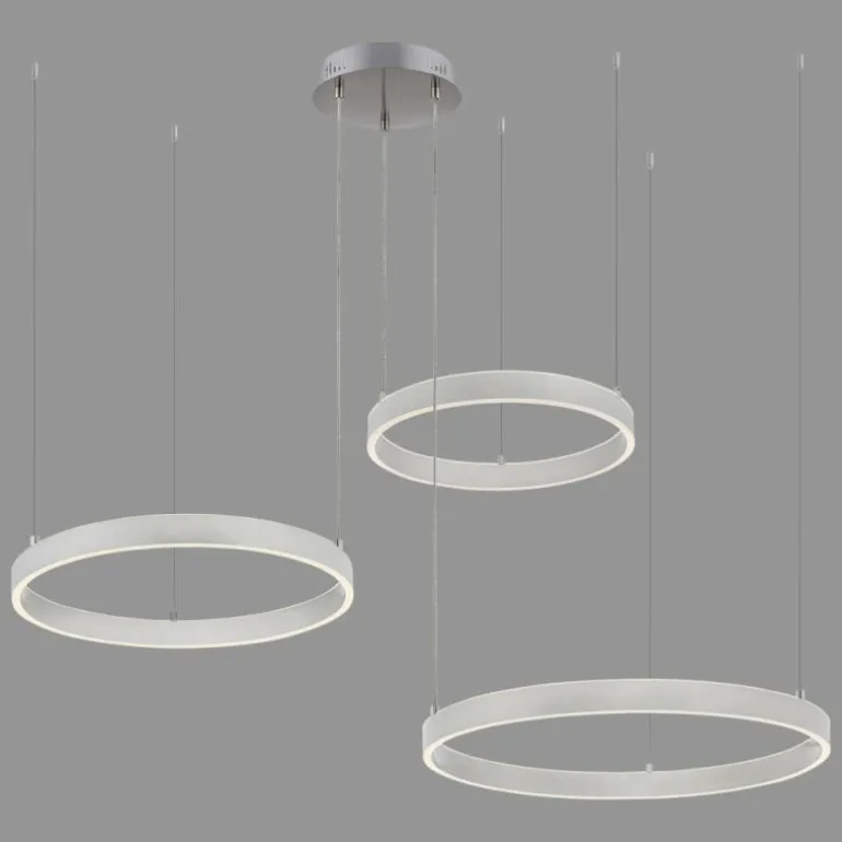 Suspension Leuchten-Direkt LILLUTI LED Argenté, 2 lumières, Télécommandes