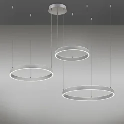 Suspension Leuchten-Direkt LILLUTI LED Argenté, 2 lumières, Télécommandes