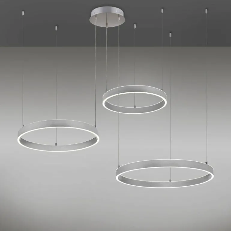 Suspension Leuchten-Direkt LILLUTI LED Argenté, 2 lumières, Télécommandes