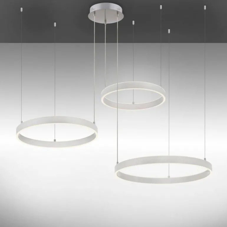 Suspension Leuchten-Direkt LILLUTI LED Argenté, 2 lumières, Télécommandes