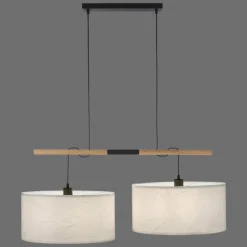 Suspension Leuchten-Direkt GREEN SOFIE Écru, Noir, 2 lumières