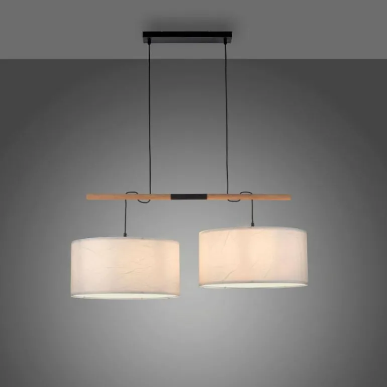 Suspension Leuchten-Direkt GREEN SOFIE Écru, Noir, 2 lumières