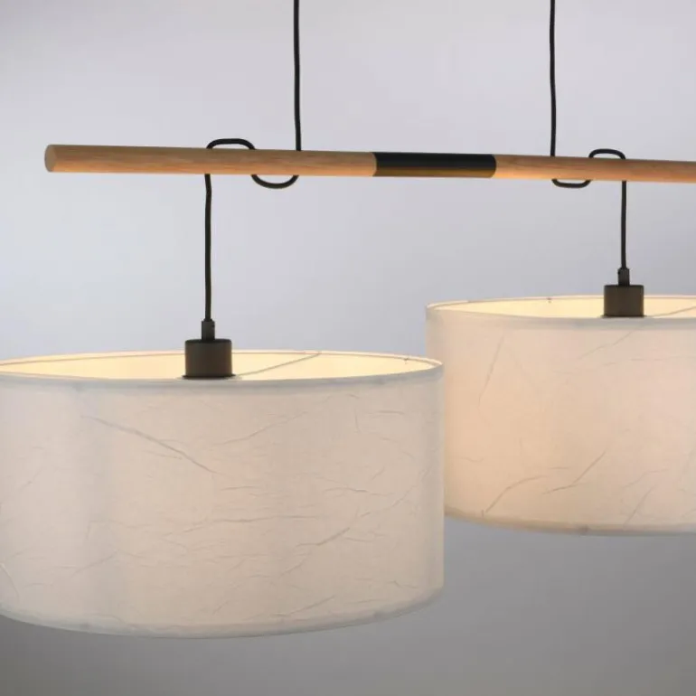 Suspension Leuchten-Direkt GREEN SOFIE Écru, Noir, 2 lumières