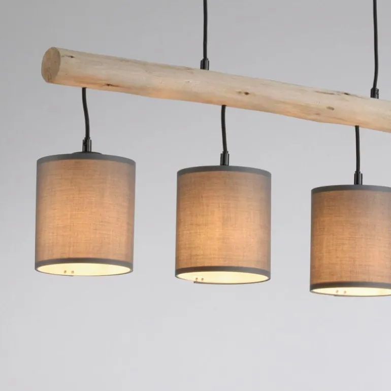 Suspension Leuchten-Direkt GREEN TRIBU Écru, Noir, 4 lumières