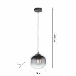 Suspension Leuchten-Direkt ZEA Noir, 1 lumière
