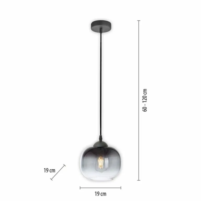 Suspension Leuchten-Direkt ZEA Noir, 1 lumière