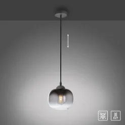 Suspension Leuchten-Direkt ZEA Noir, 1 lumière